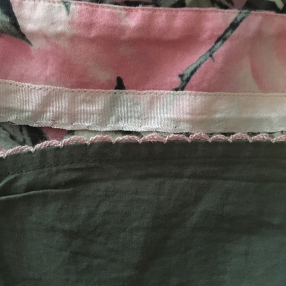 Anthropologie Odille pink grey floral skirt Sz 0​ - Picture 6 of 8